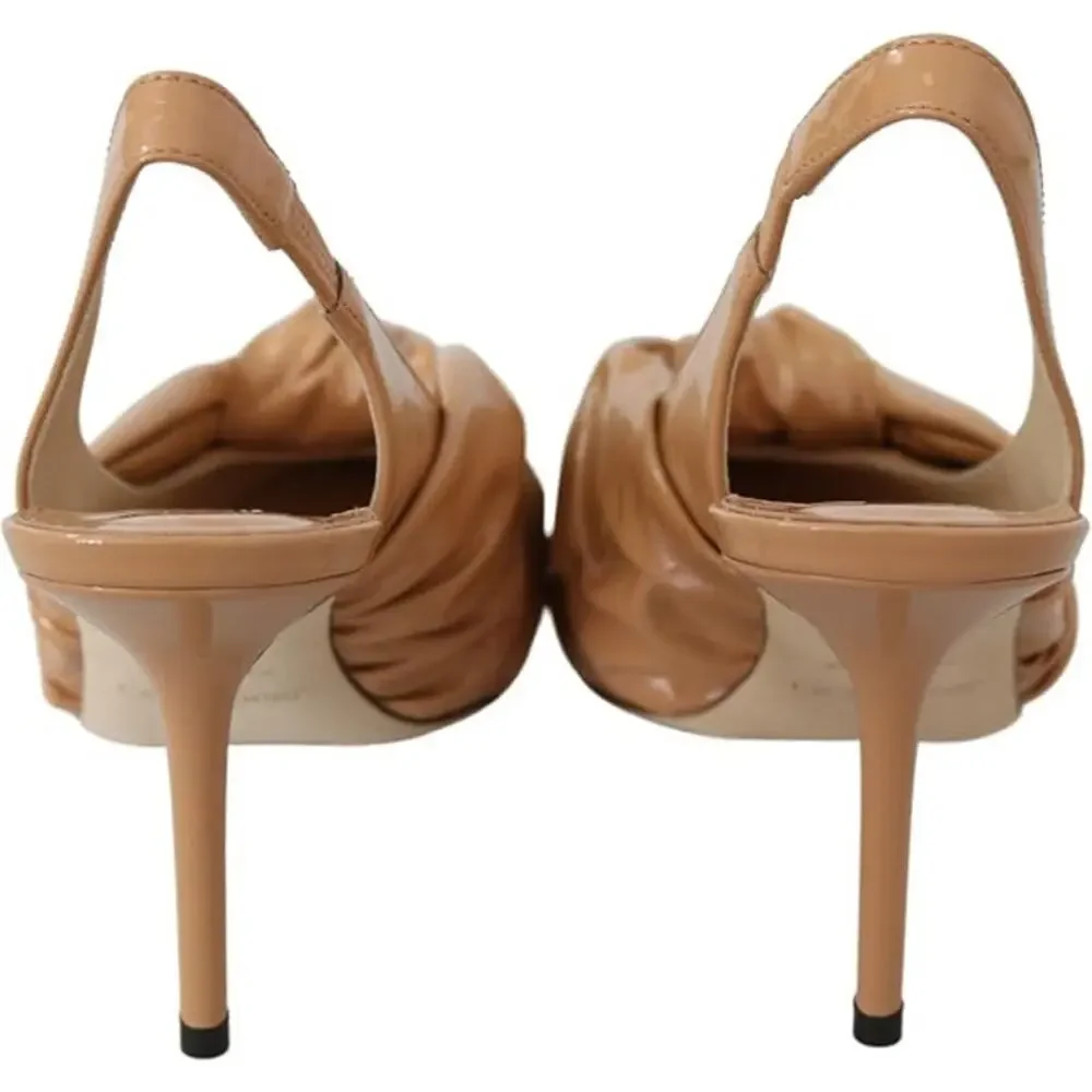 NWB Jimmy Choo Annabell 85 Leather Pumps Caramel Womens Size 40.5